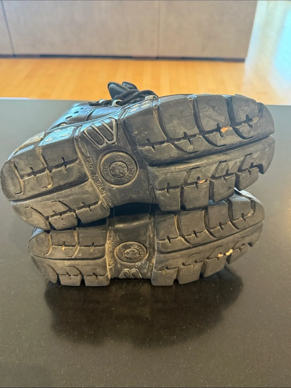 New Rock Black Platforms with Silver Hardware